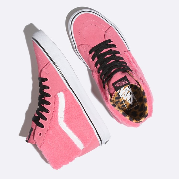 Vans SK8-HI SHERPA GIRL GANG SKATE SHOES PINK - Picture 4 of 8